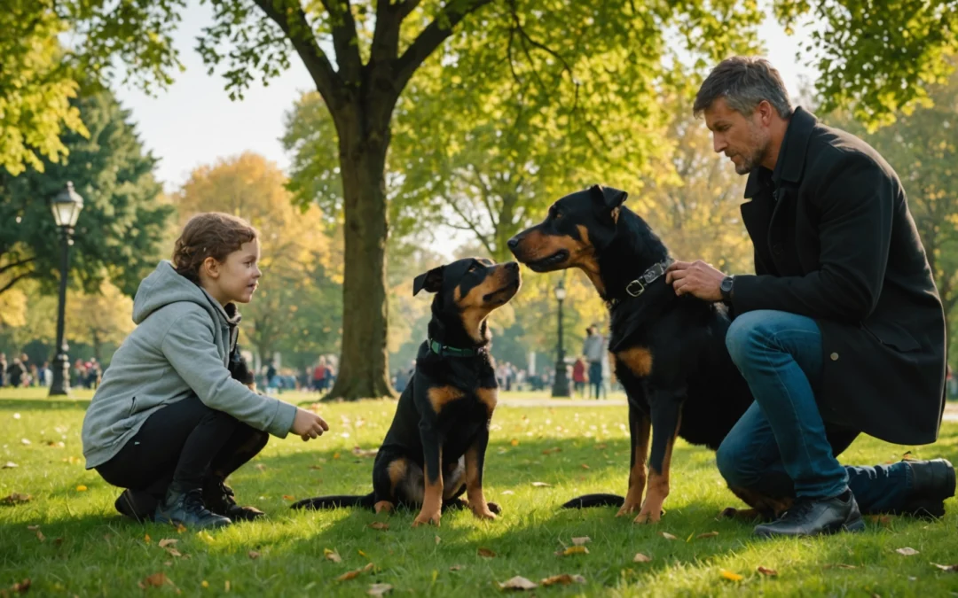 Beauceron et Enfants: Une Amitié Complice et Sûre